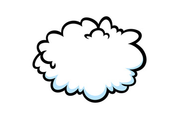 Comic thinking speech bubbles. Think shapes like in comicbooks. Vector illustration isolated in white background