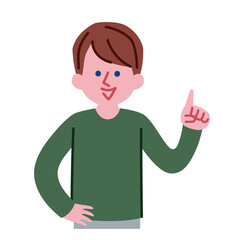 指をさしている男性のイラスト