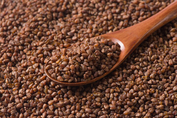 buckwheat tea isolated on  white background.