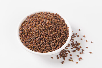 buckwheat tea isolated on  white background.