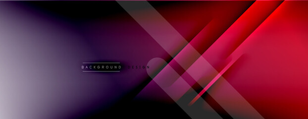 Abstract background - lines composition created with lights and shadows. Technology or business digital template. Trendy simple fluid color gradient abstract background with dynamic