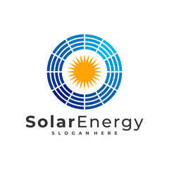Solar logo vector template, Creative Sun energy logo design concepts