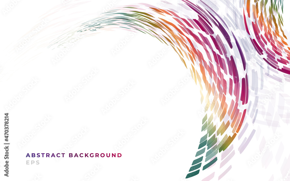 Poster abstract colorful rectangles curve technology digital hi tech concept background. vector illustratio