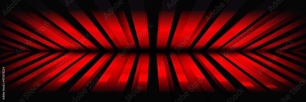 Aufkleber abstract red sun rays light display mockup background. vector illustration