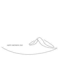 Happy mothers day card vector illustration