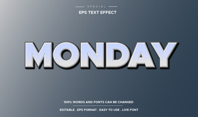 Editable text effect, monday style