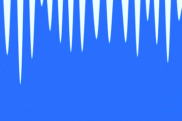 Abstract pattern of icicles on a blue background. Texture for design.