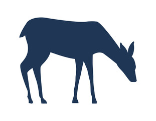 cute reindeer silhouette