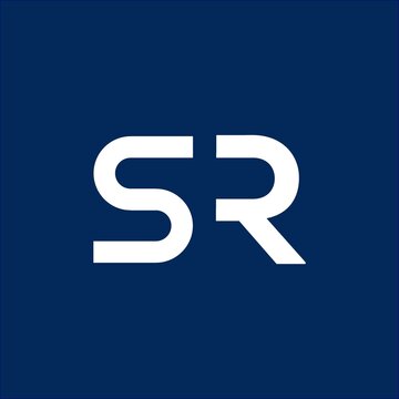 SR simple initial logo letter with elegant design
