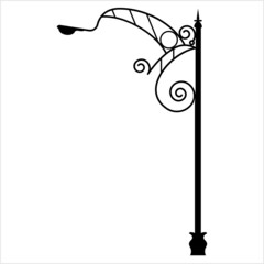 Street Light Icon Design, Silhouette
