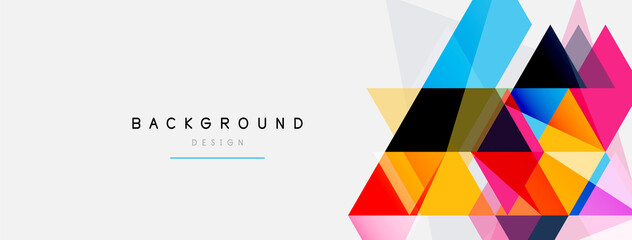 Obraz premium Mosaic triangles geometric background. Techno or business concept, pattern for wallpaper, banner, background, landing page