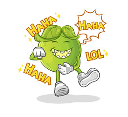 pea Laugh Out Loud character. cartoon mascot vector