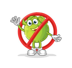 say no to pea mascot. cartoon vector