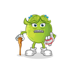 pea white haired old man. character vector