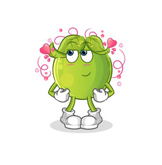 pea shy vector. cartoon character