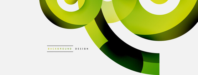 Round shapes circles and other geometric forms. Vector illustration for wallpaper banner background card or landing page