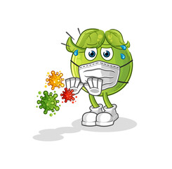 pea refuse viruses cartoon. cartoon mascot vector