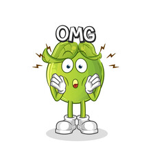 pea Oh my God vector. cartoon character.