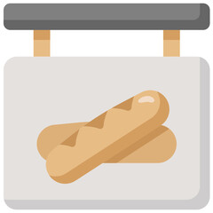 bakery shop flat icon