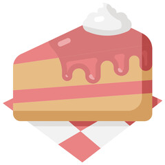 cake slice flat icon
