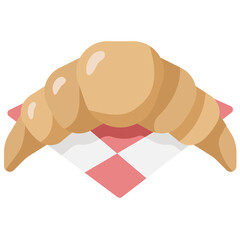 croissant flat icon