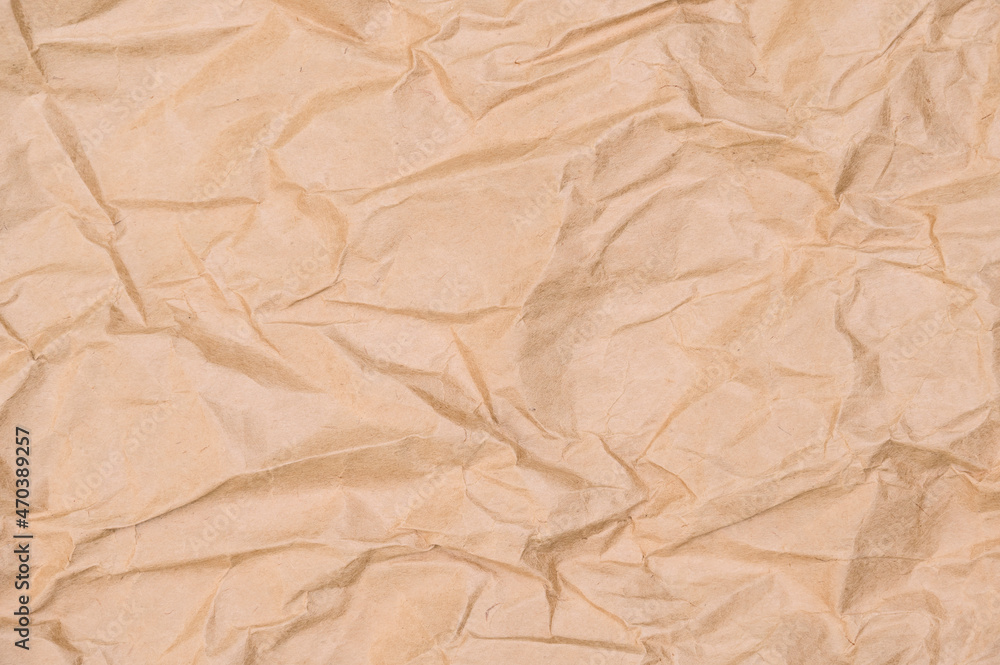 Aufkleber brown crumpled paper texture background,be crush paper for creased and wrinkled for texture backdrop