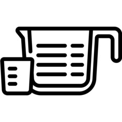 measuring jug line icon