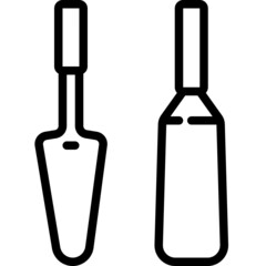 pastry spatula line icon