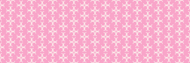 Beautiful background image with cute decorative ornament on pink background for your design projects, seamless patterns, wallpaper textures with flat design. Vector illustration