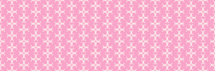 Beautiful background image with cute decorative ornament on pink background for your design projects, seamless patterns, wallpaper textures with flat design. Vector illustration