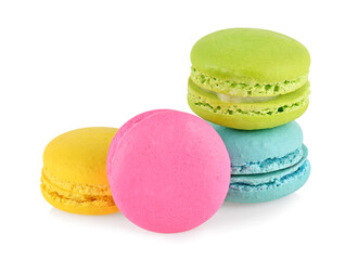 macaroons isolated on white background