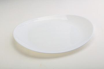 White proclean plate for serving