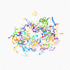 ribbon spiral confetti carnival color shine gift