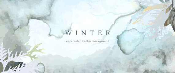 winter art watercolor season holiday texture white