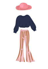 A set of clothes in boho style.