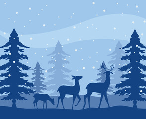 winter snowscape scene