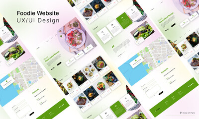 Food delivery website ui kit including everything 