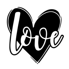 Fototapeta premium love logo inspirational quotes typography lettering design