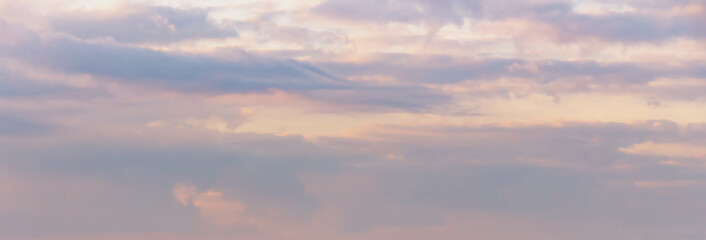 Beautiful clouds in the twilight, pastel pink