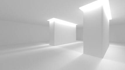 Abstract White Architecture Design Concept