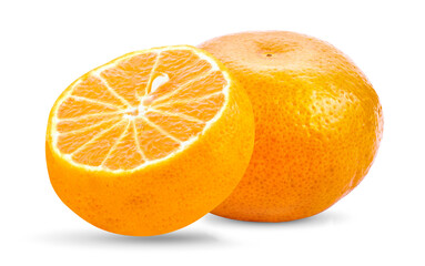 Orange fruit isolated on white background.