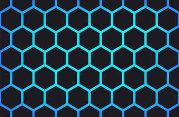 Abstract hexagonal technology illustration. Vector seamless geometric pattern