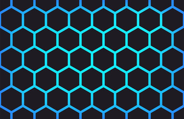 Abstract hexagonal technology illustration. Vector seamless geometric pattern
