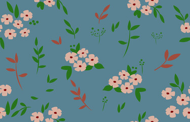 Stylized ornamental floral seamless ethnic textile pattern Design for book cover,background,carpet,wallpaper,clothing,wrapping,Batik,fabric,Vector illustration embroidery style.