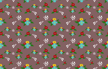 Stylized ornamental floral seamless ethnic textile pattern Design for book cover,background,carpet,wallpaper,clothing,wrapping,Batik,fabric,Vector illustration embroidery style.