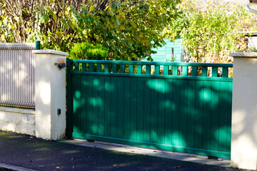 portal street suburb home green house gate garden entry