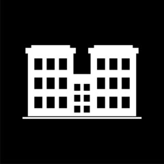 Buildings icon isolated on dark background