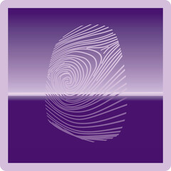 Finger print scan. vector illustration