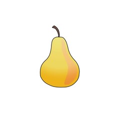 pear isolated on white