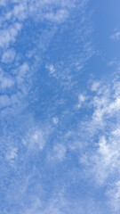 clear blue sky view with clouds